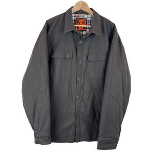 American Worker Duck‎ Canvas Flannel Lined Men's Button Up Size XL Brown